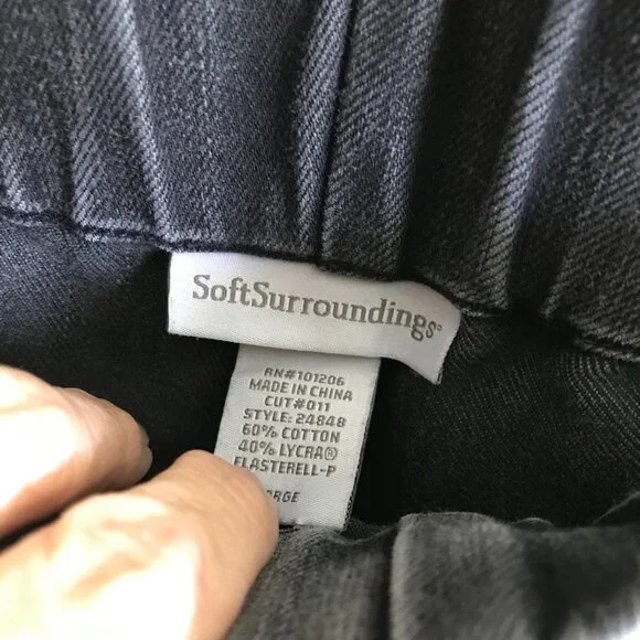 SOFT SURROUNDINGS size L Gray Stretch Denim Metro Legging Pull-On Jeans - Picture 4 of 4